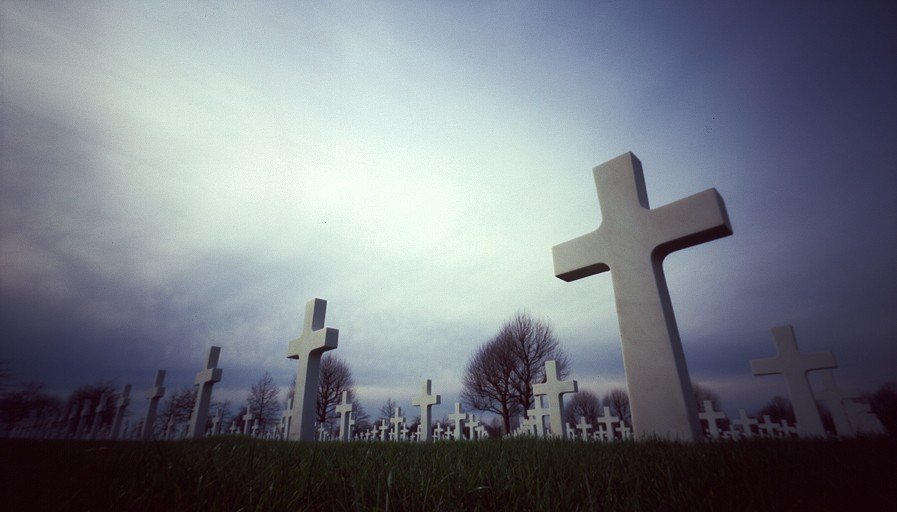 Cruces en un cementerio